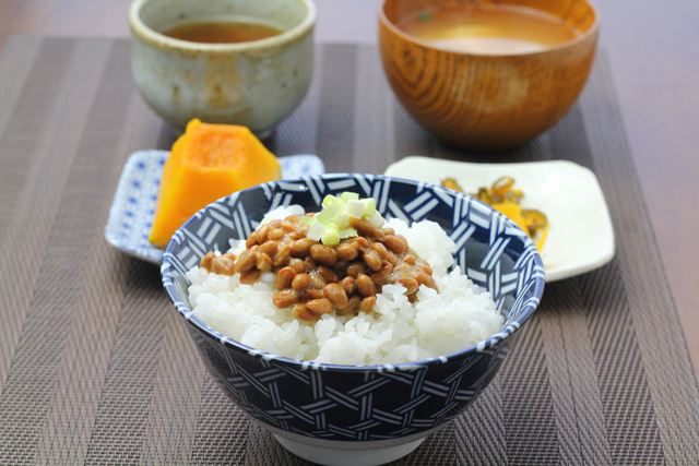 納豆の朝食