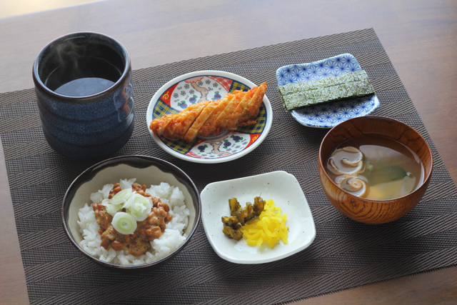 納豆の朝食