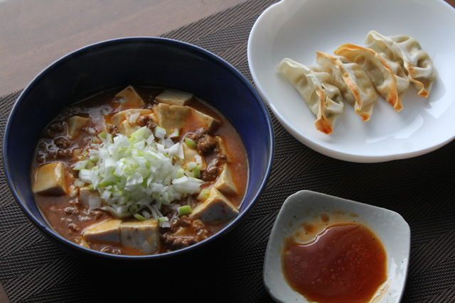 麻婆豆腐と餃子