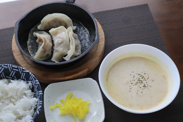 スタミナ餃子とかぼちゃスープ