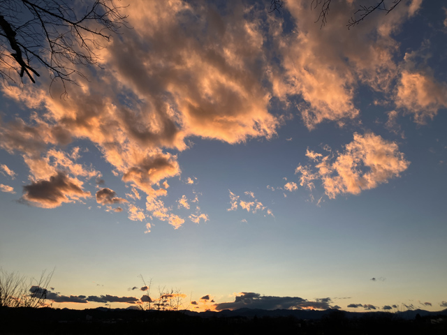 大晦日の夕焼け