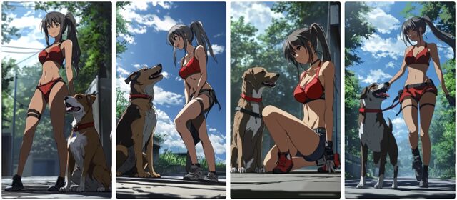 犬と女性