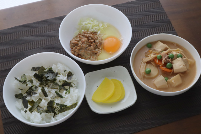 全卵納豆と余り汁
