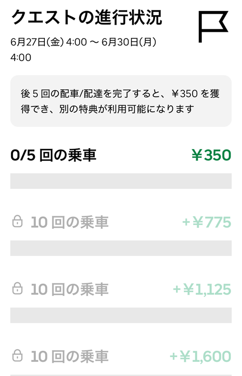 UberEatsクエスト