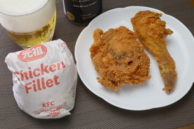レッドホットチキンとチキンフィレバーガー
