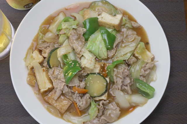 餡かけ肉野菜炒め
