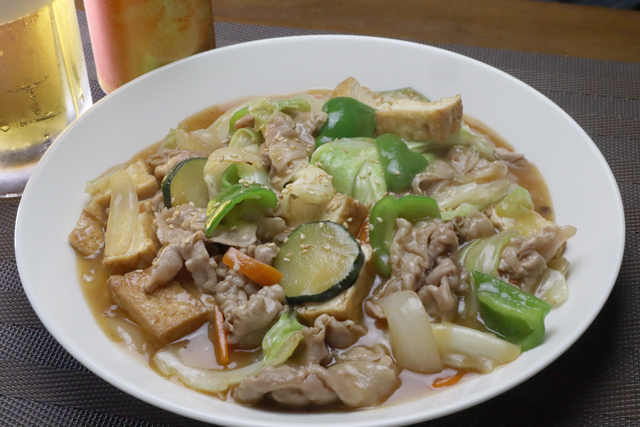 餡かけ肉野菜炒め