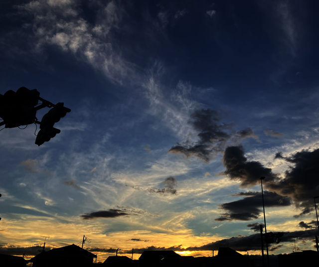 台風後の夕焼け