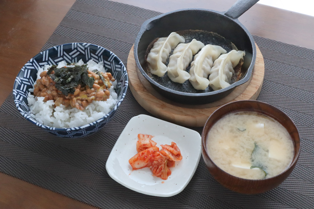 餃子と納豆