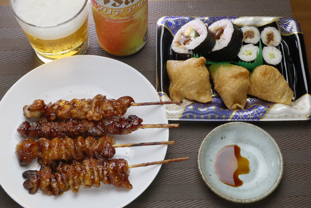 元禄寿司と焼き鳥