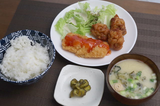 イカフライと唐揚げ
