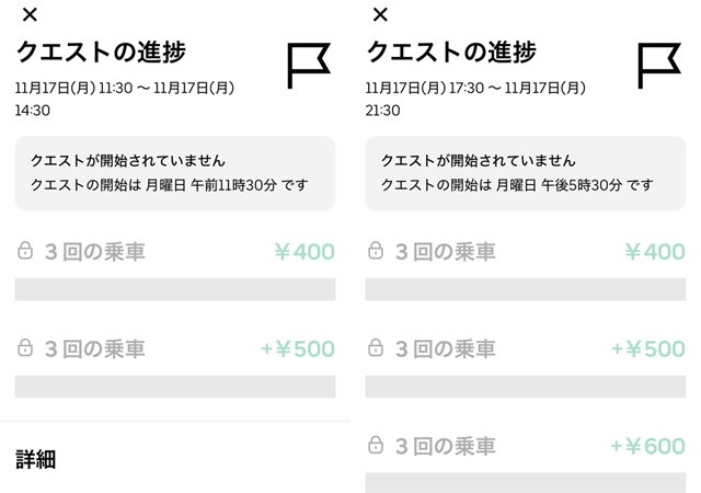 UberEatsピーククエスト