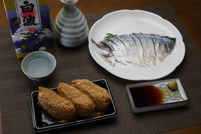 いなり寿司としめ鯖