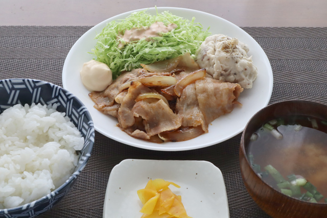 豚バラ生姜焼き