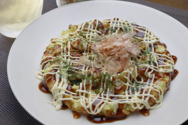 鶏皮お好み焼き