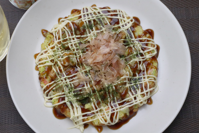 鶏皮お好み焼き