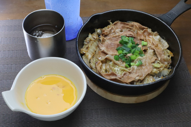 豚ももと白菜のすき焼き風