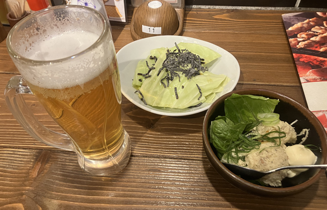 ビールとポテトサラダと無限キャベツ