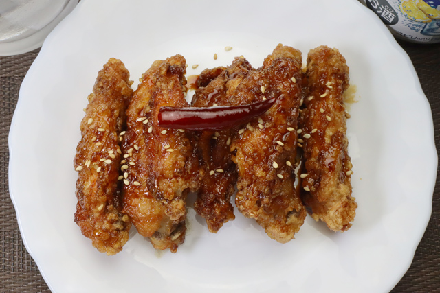 手羽中の甘辛揚げ