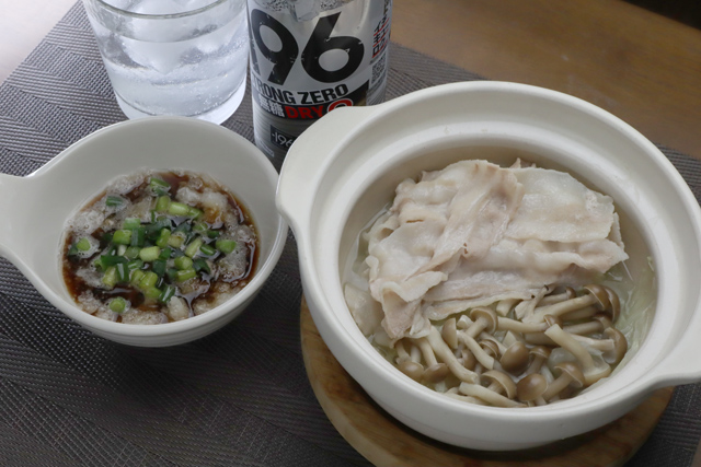 豚バラとシメジの蒸し鍋